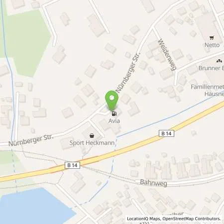 Standortübersicht der Tankstelle AVIA Tankstelle in 92242 Hirschau