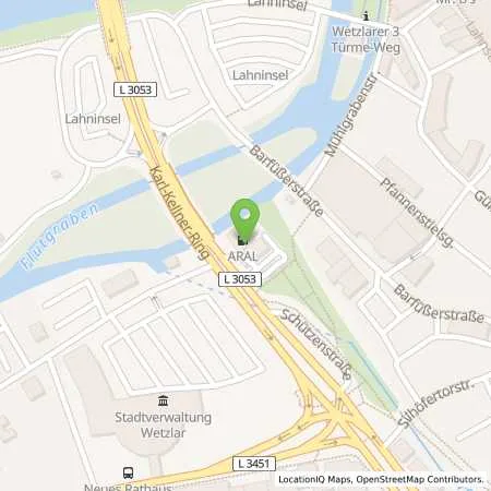 Standortübersicht der Tankstelle Aral Tankstelle in 35576 Wetzlar