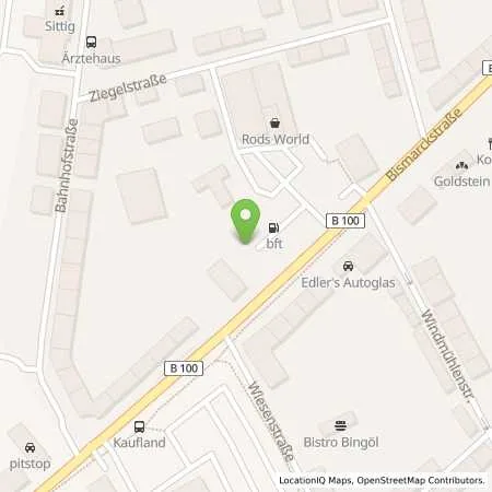 Standortübersicht der Tankstelle Bft Bitterfeld Bismarckstraße 45 in 06749 Bitterfeld