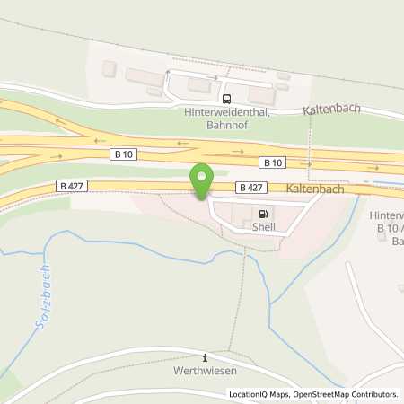 Standortübersicht der Benzin-Super-Diesel Tankstelle: Shell Hinterweidenthal Kaltenbach B 10 in 66999, Hinterweidenthal