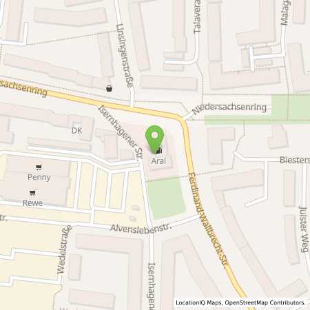 Standortübersicht der Benzin-Super-Diesel Tankstelle: Aral Tankstelle in 30163, Hannover