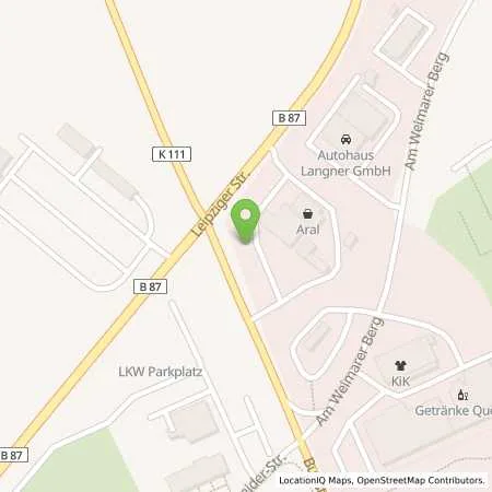 Standortübersicht der Tankstelle Aral Tankstelle in 99510 Apolda