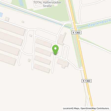 Standortübersicht der Benzin-Super-Diesel Tankstelle: TotalEnergies Truckstop Quedlinburg in 06484, Quedlinburg