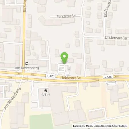 Standortübersicht der Tankstelle Aral Tankstelle in 42549 Velbert