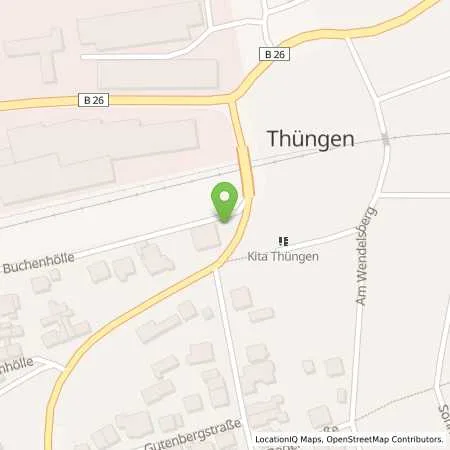 Standortübersicht der Tankstelle Andreas Fischer in 97289 Thüngen