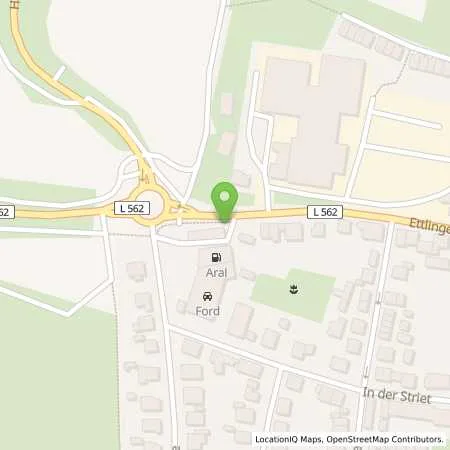 Standortübersicht der Tankstelle Aral Tankstelle in 76307 Karlsbad