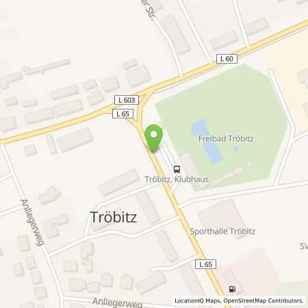 Standortübersicht der Tankstelle GO Tröbitz Liebenwerdaer Chaussee in 03253 Tröbitz