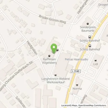 Standortübersicht der Tankstelle Tankstelle Schlitz in 36110 Schlitz