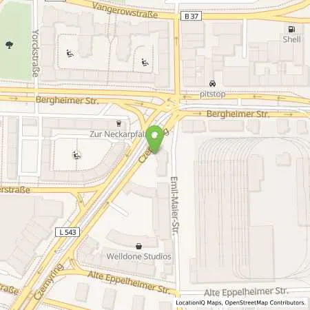 Standortübersicht der Tankstelle TotalEnergies Heidelberg in 69115 Heidelberg