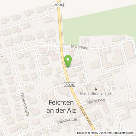 Standortübersicht der Benzin-Super-Diesel Tankstelle: BK-Tankstelle Feichten in 84450, Feichten