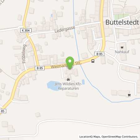 Standortübersicht der Benzin-Super-Diesel Tankstelle: OIL! tank & go Automatentankstelle Buttelstedt in 99439, Buttelstedt
