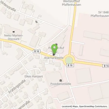 Standortübersicht der Tankstelle Aral Tankstelle in 87772 Pfaffenhausen