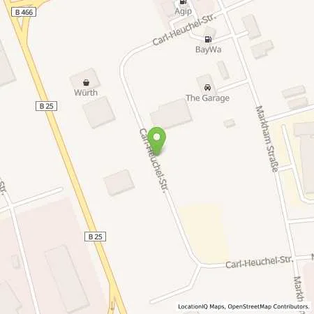 Standortübersicht der Tankstelle ENI in 86720 Nördlingen