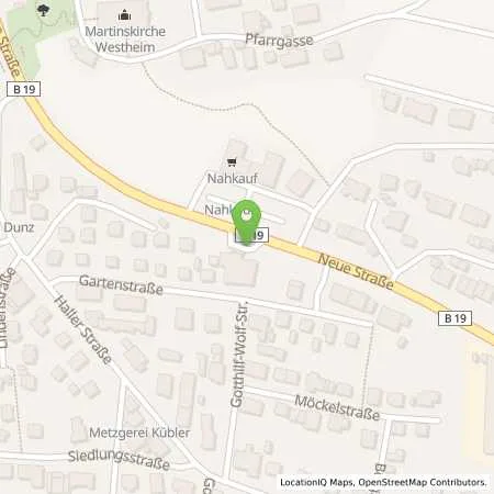 Standortübersicht der Tankstelle LD Tankstelle Westheim in 74538 Rosengarten Westheim