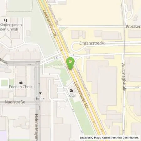 Standortübersicht der Tankstelle TotalEnergies Muenchen in 80809 Muenchen