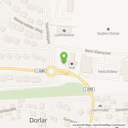 Standortübersicht der Tankstelle Aral Tankstelle in 35633 Lahnau