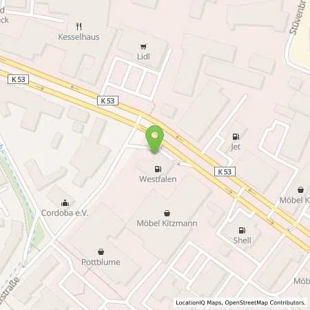 Standortübersicht der Tankstelle Lutz Steinbrinker in 49084 Osnabrück