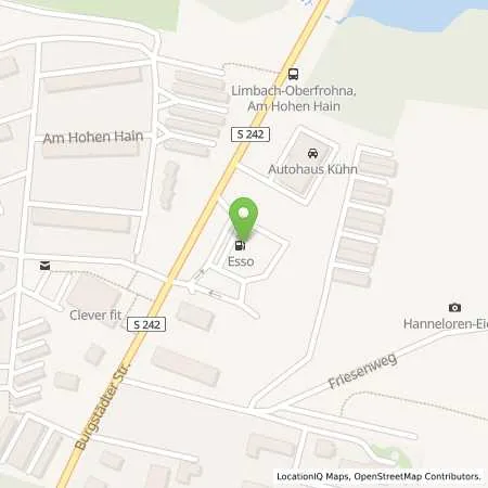 Standortübersicht der Tankstelle Esso Tankstelle in 09212 LIMBACH-OBERFROHNA