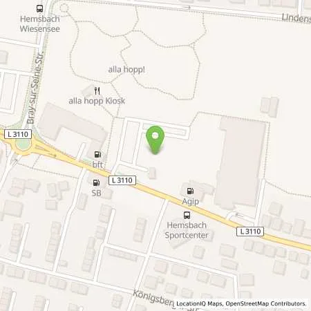 Standortübersicht der Tankstelle ENI in 69502 Hemsbach