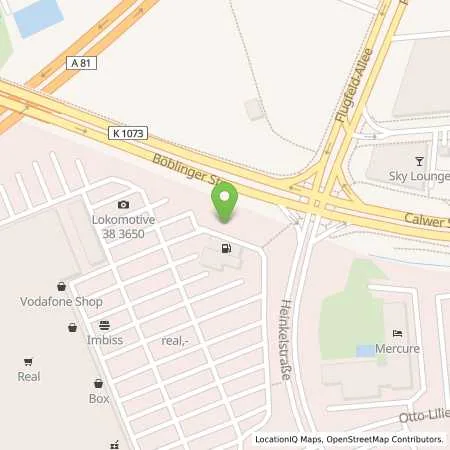 Standortübersicht der Tankstelle Supermarkt-Tankstelle BOEBLINGEN OTTO-LILIENTHAL-STR. 24 in 71034 BOEBLINGEN