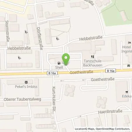 Standortübersicht der Tankstelle Shell Ingolstadt Goethestr. 145 in 85055 Ingolstadt