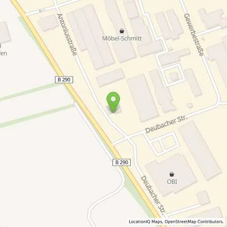 Standortübersicht der Tankstelle LAUDA-KOENIGSHOFEN, DEUBACHER STR. in 97922 Lauda (koenigshofen)