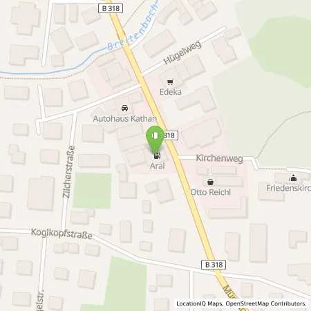 Standortübersicht der Tankstelle Aral Tankstelle in 83707 Bad Wiessee