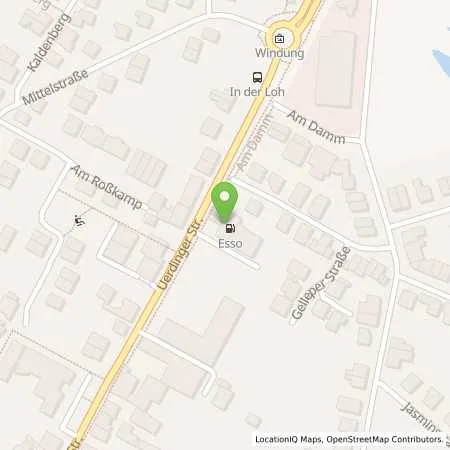 Standortübersicht der Tankstelle Esso Tankstelle in 40668 MEERBUSCH