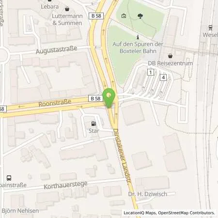 Standortübersicht der Tankstelle star Tankstelle in 46483 Wesel