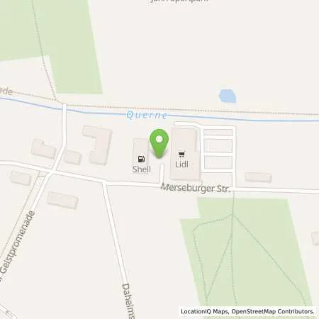 Standortübersicht der Tankstelle Shell Querfurt Merseburger Str. 67 A in 06268 Querfurt