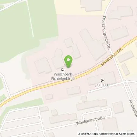 Standortübersicht der Tankstelle Waschpark Fichtelgebirge in 95632 Wunsiedel