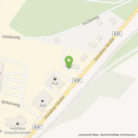 Standortübersicht der Tankstelle Aral Tankstelle in 01936 Königsbrück