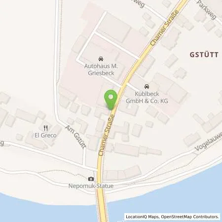 Standortübersicht der Tankstelle STRAUBING - CHAMER STRASSE 48 in 94315 Straubing