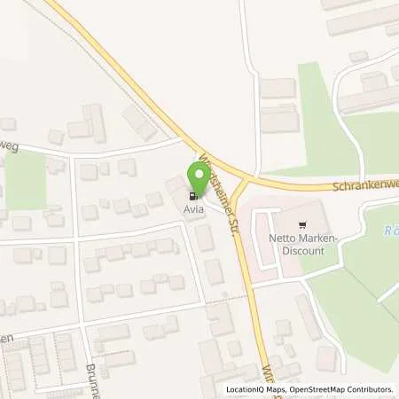 Standortübersicht der Tankstelle AVIA Tankstelle in 91459 Markt Erlbach