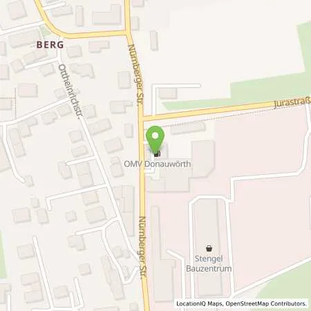 Standortübersicht der Tankstelle Donauwörth Nürnberger Strasse 10 in 86609 Donauwörth