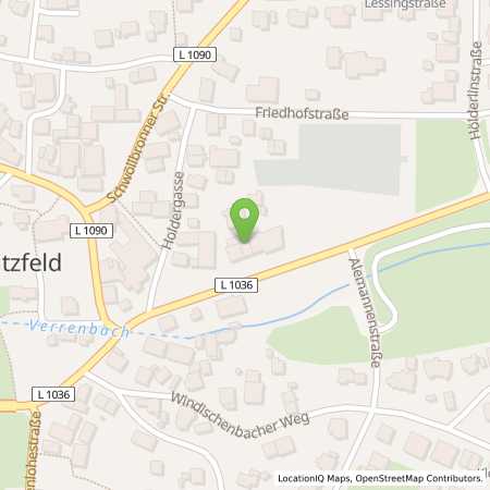 Standortübersicht der Benzin-Super-Diesel Tankstelle: ED-Bretzfeld in 74626, Bitzfeld