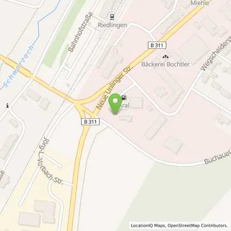 Standortübersicht der Tankstelle Aral Tankstelle in 88499 Riedlingen
