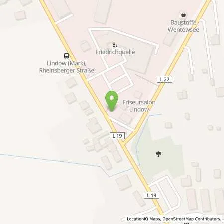 Standortübersicht der Tankstelle Bft Lindow Rheinsberger Straße 1 in 16835 Lindow