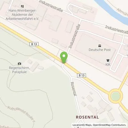 Standortübersicht der Tankstelle EICHSTAETT - INGOLSTAEDTER STR. 44 in 85072 Eichstaett