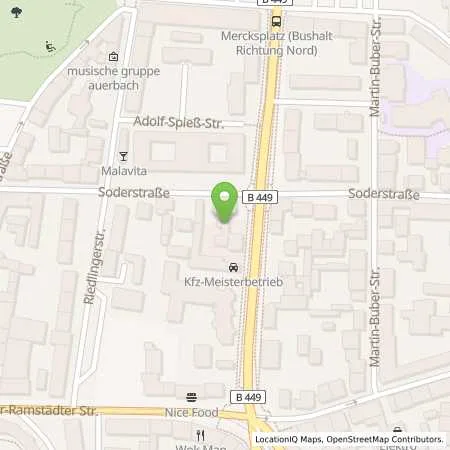 Standortübersicht der Tankstelle Calpam Tankstelle in 64287 Darmstadt