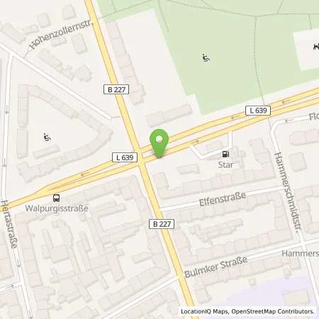 Standortübersicht der Tankstelle star Tankstelle in 45888 Gelsenkirchen