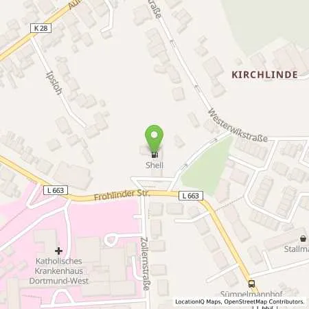 Standortübersicht der Tankstelle Shell Dortmund Frohlinder Str. 29 in 44379 Dortmund