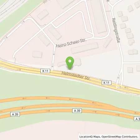 Standortübersicht der Tankstelle LEO Braunschweig in 38126 Braunschweig