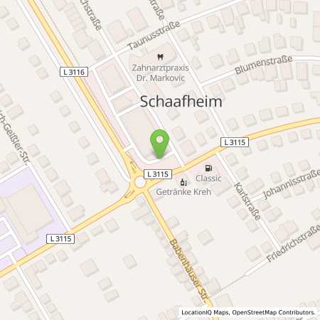 Standortübersicht der Benzin-Super-Diesel Tankstelle: Schaafheim in 64850, Schaafheim