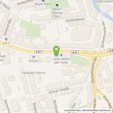 Standortübersicht der Tankstelle Minol Leipzig in 04177 Leipzig