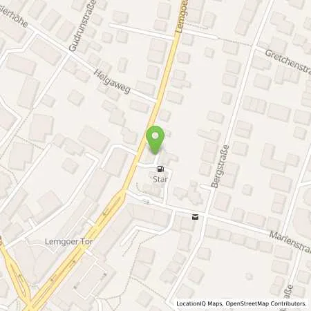 Standortübersicht der Tankstelle star Tankstelle in 32756 Detmold