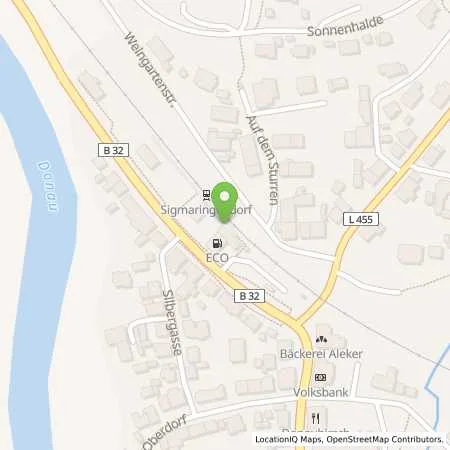Standortübersicht der Tankstelle Eco Sigmaringendorf in 72517 Sigmaringendorf