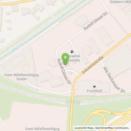 Standortübersicht der Tankstelle Zahradnik Mosbach in 74821 Mosbach (Neckarelz)