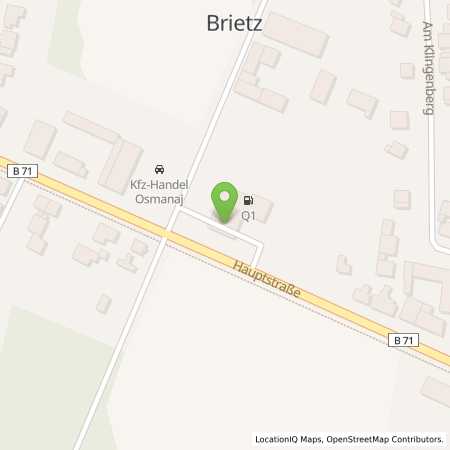 Standortübersicht der Benzin-Super-Diesel Tankstelle: Q1 Tankstelle in 29410, Salzwedel OT Brietz