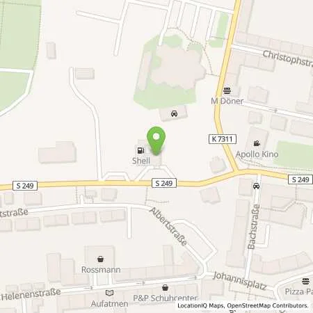 Standortübersicht der Tankstelle Shell Limbach-Oberfrohna Straße des Friedens 4 in 09212 Limbach-Oberfrohna